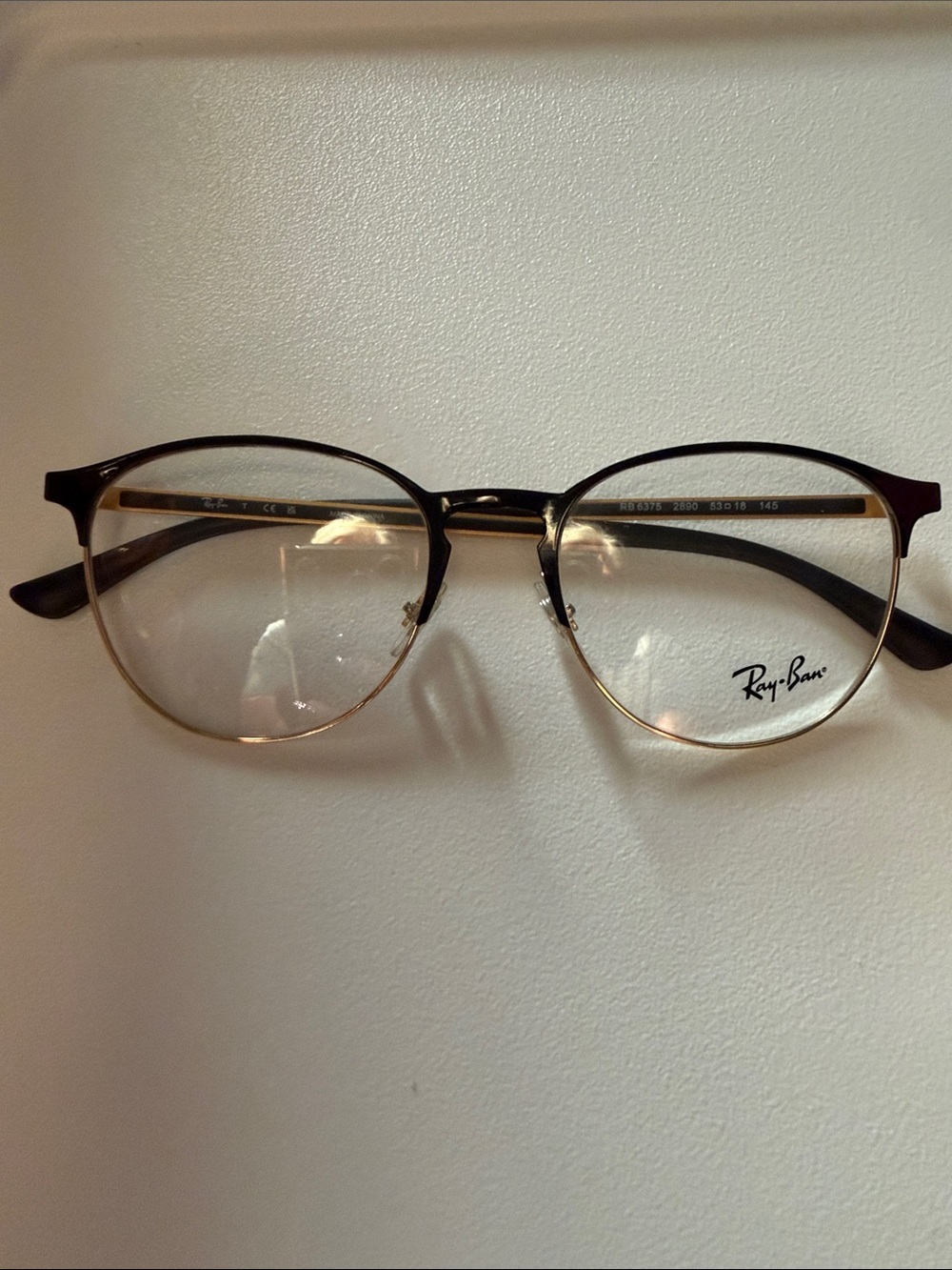 Glasses on white background